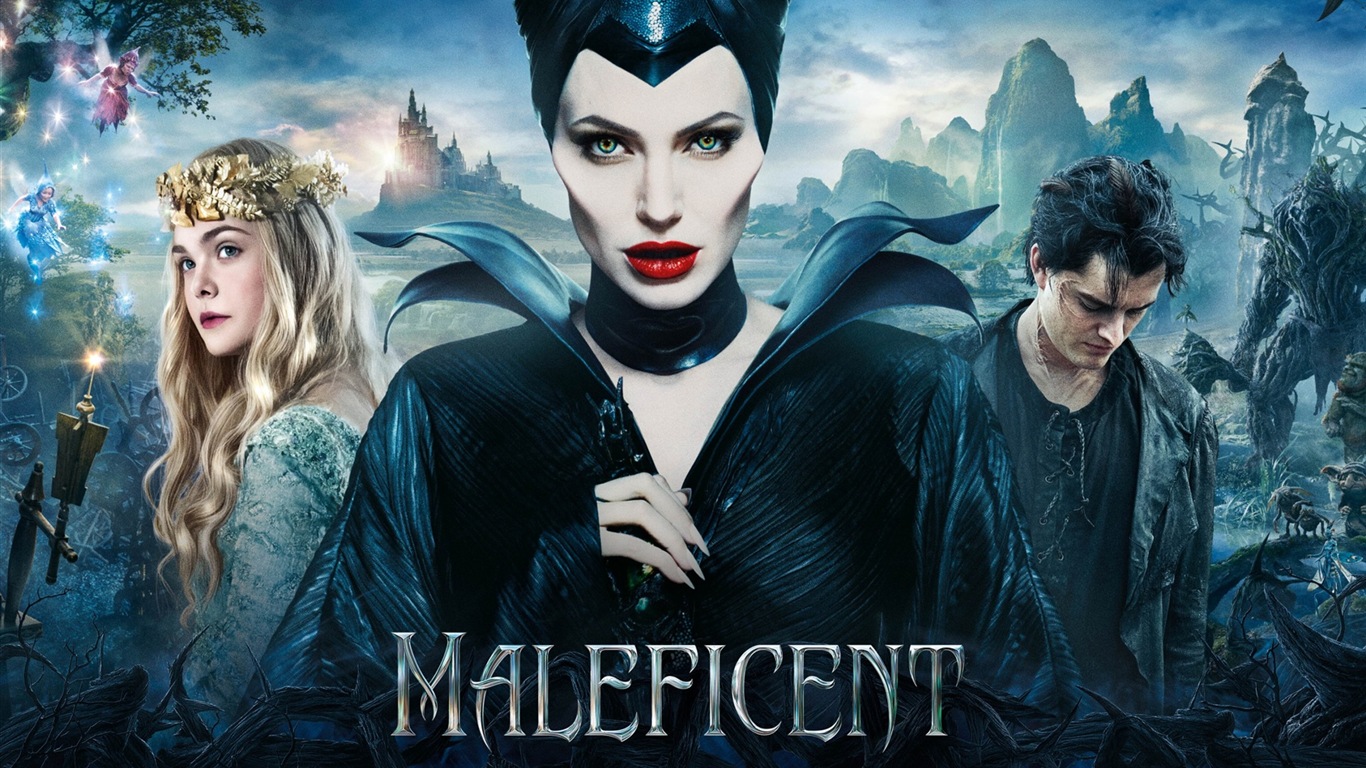 Maleficent обои 2014 HD кино #1 - 1366x768