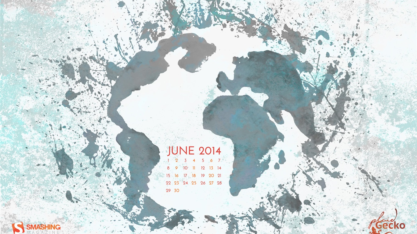 June 2014 calendar wallpaper (2) #4 - 1366x768