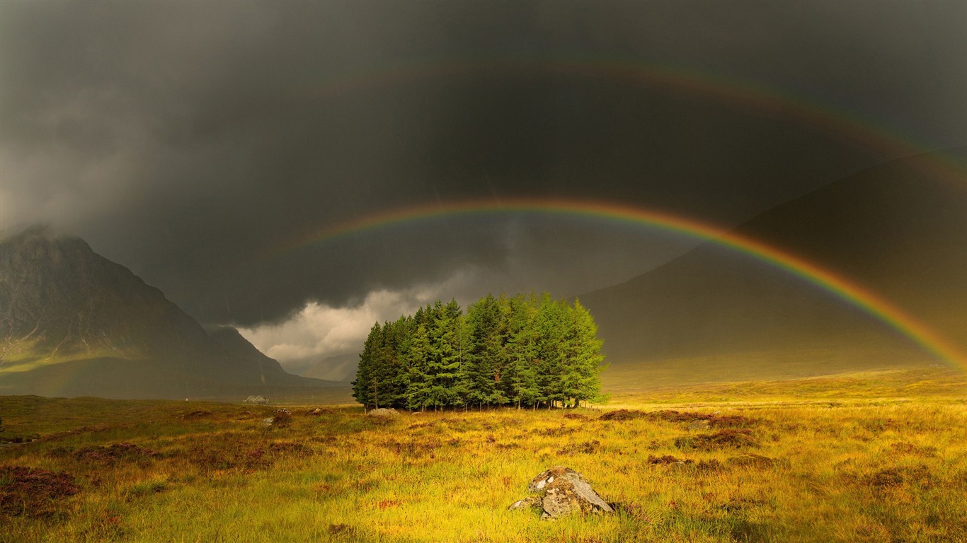 美しい虹の風景のHDの壁紙 #6 - 1366x768