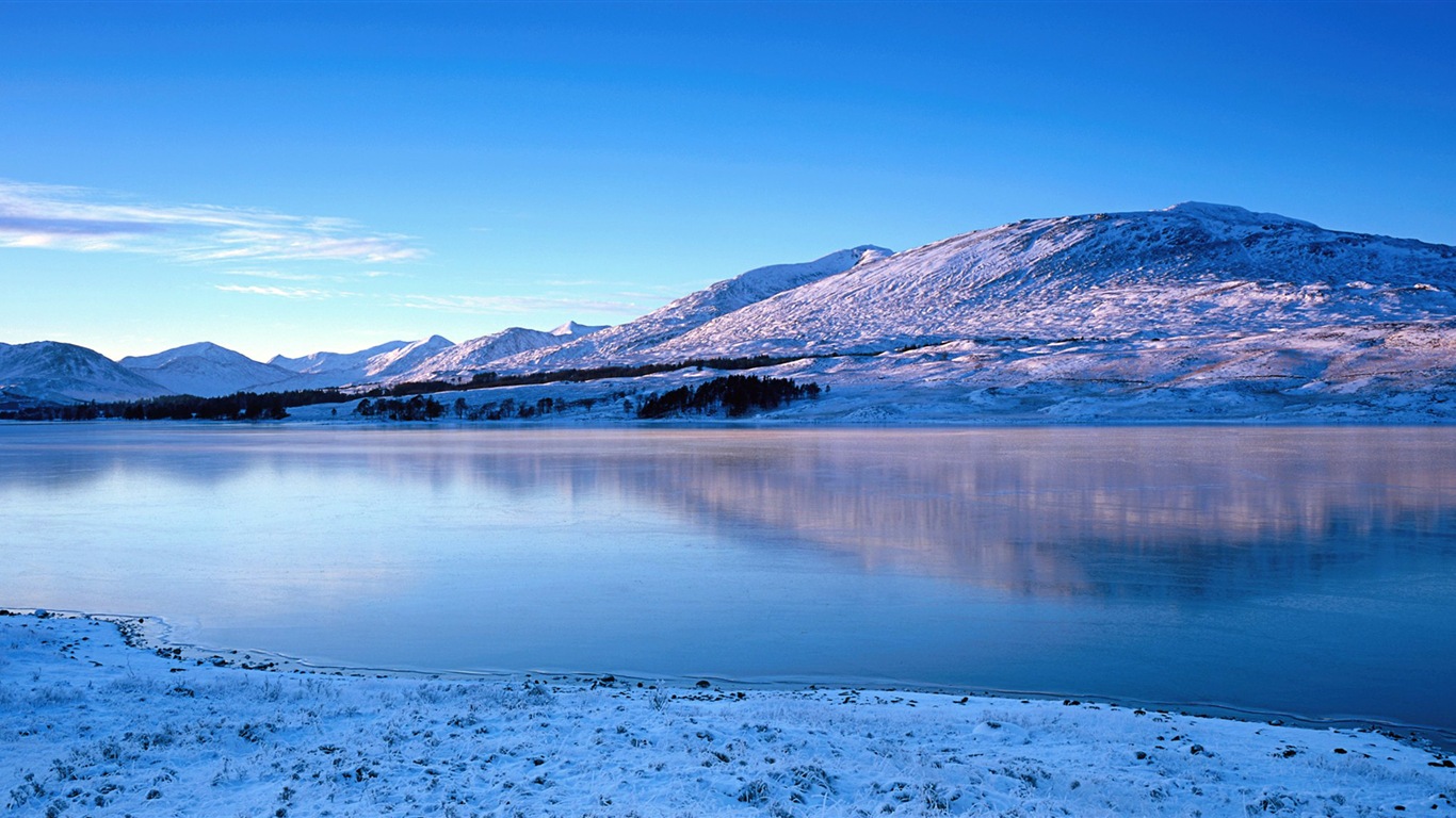 Krásná zima sníh, Windows 8 panoramatické, širokoúhlé tapety #5 - 1366x768