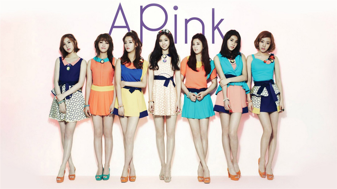 한국 음악 걸 그룹, A Pink 핑크의 HD 배경 화면 #6 - 1366x768