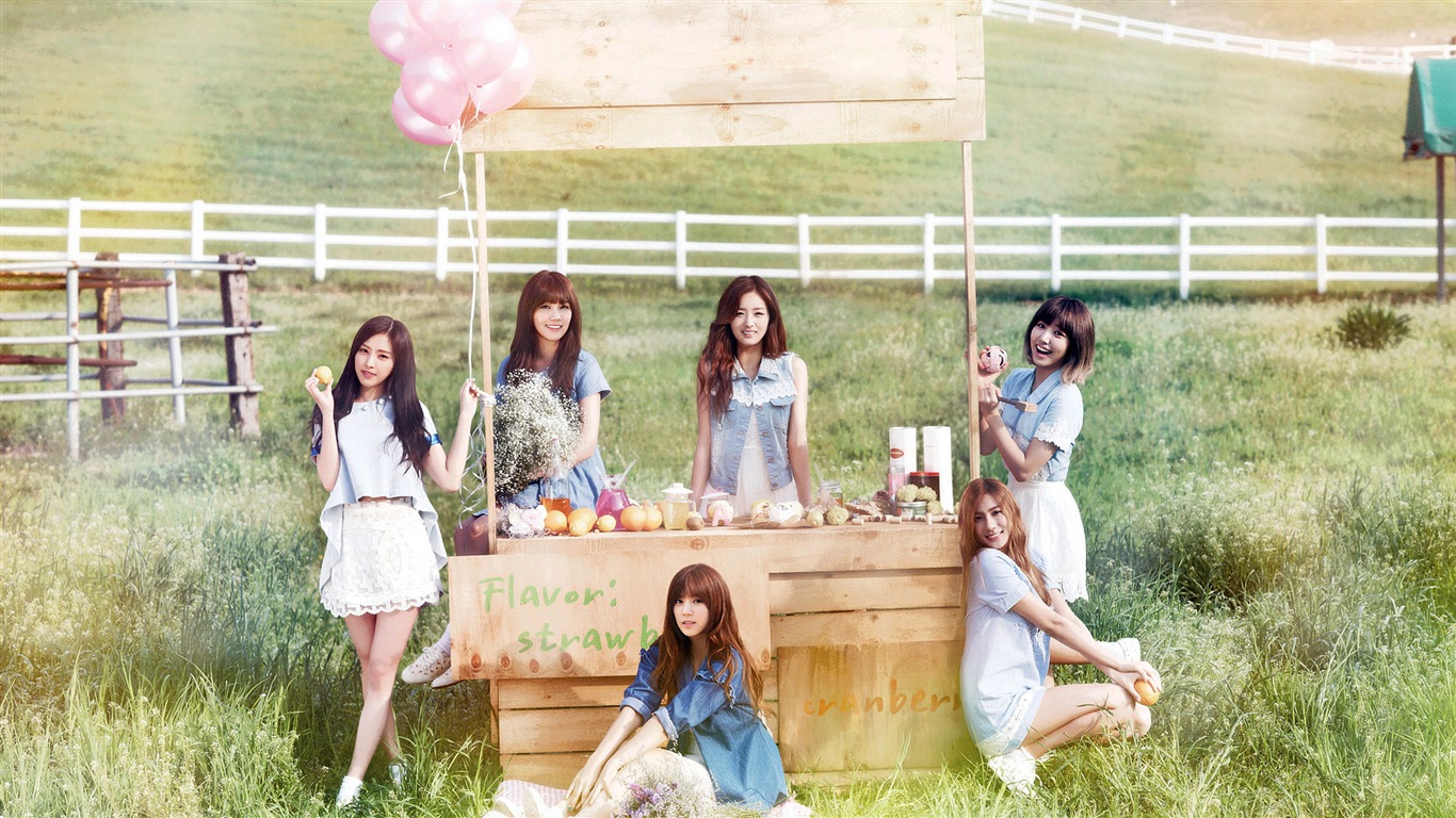 한국 음악 걸 그룹, A Pink 핑크의 HD 배경 화면 #11 - 1366x768