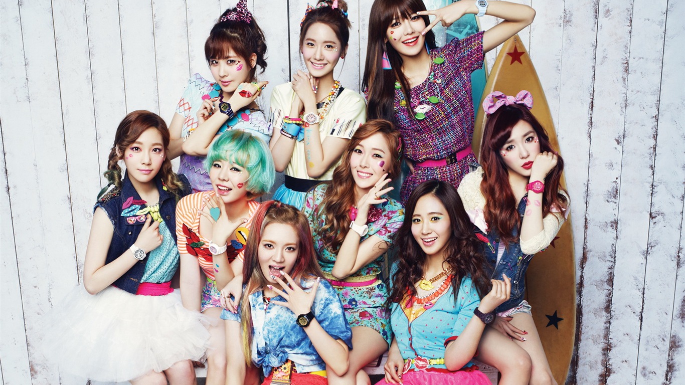 Girls Generation SNSD Casio Kiss Me Baby-G tapety #1 - 1366x768