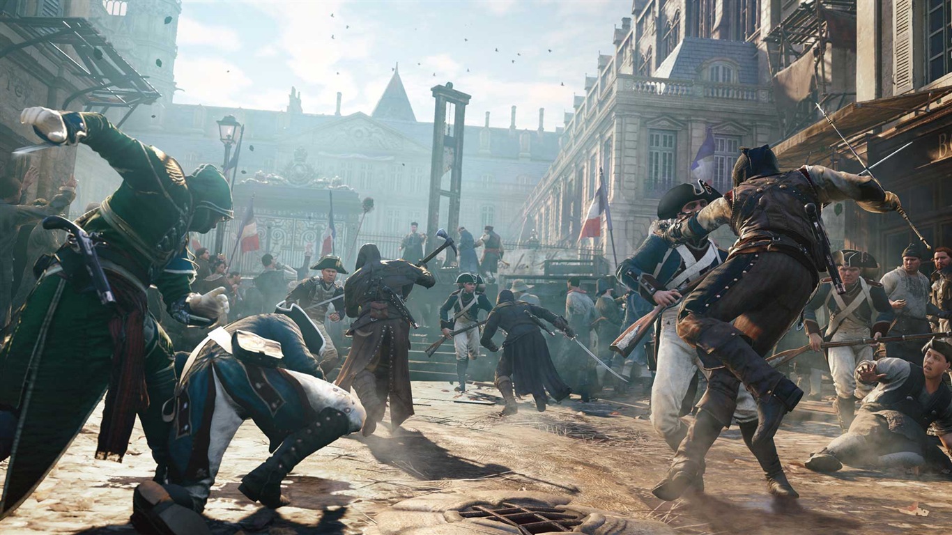 2014 Assassin 's Creed: Unité Fonds d'écran HD #3 - 1366x768