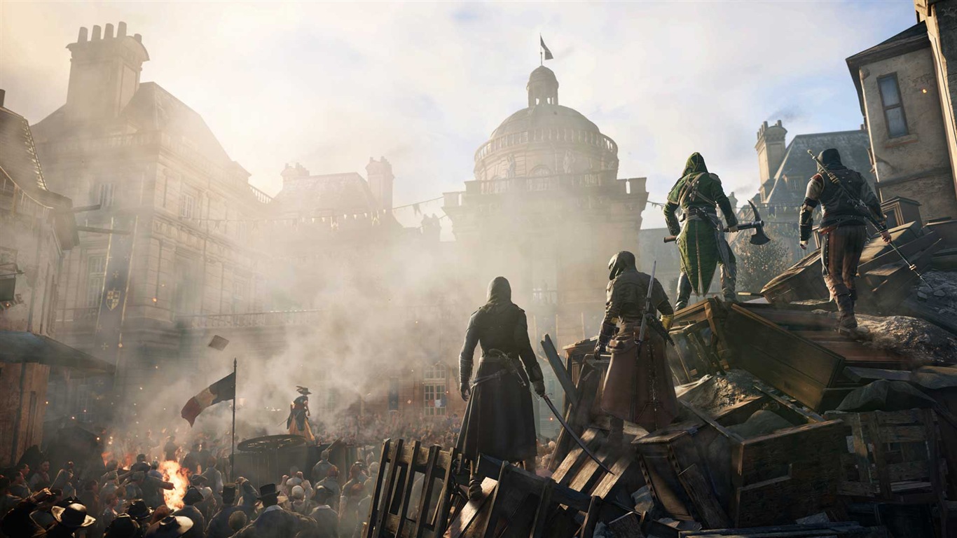 2014 Assassin 's Creed: Unité Fonds d'écran HD #4 - 1366x768
