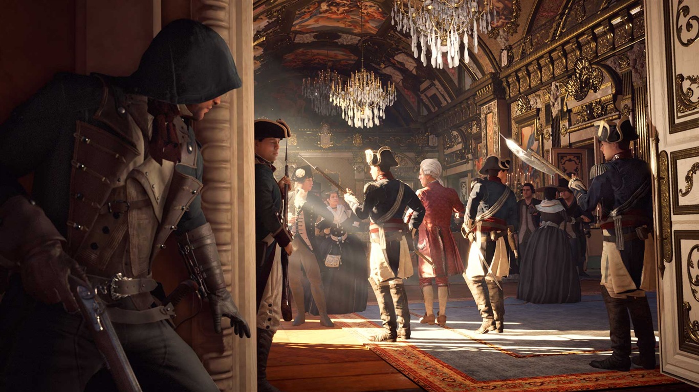2014 Assassin 's Creed: Unité Fonds d'écran HD #16 - 1366x768
