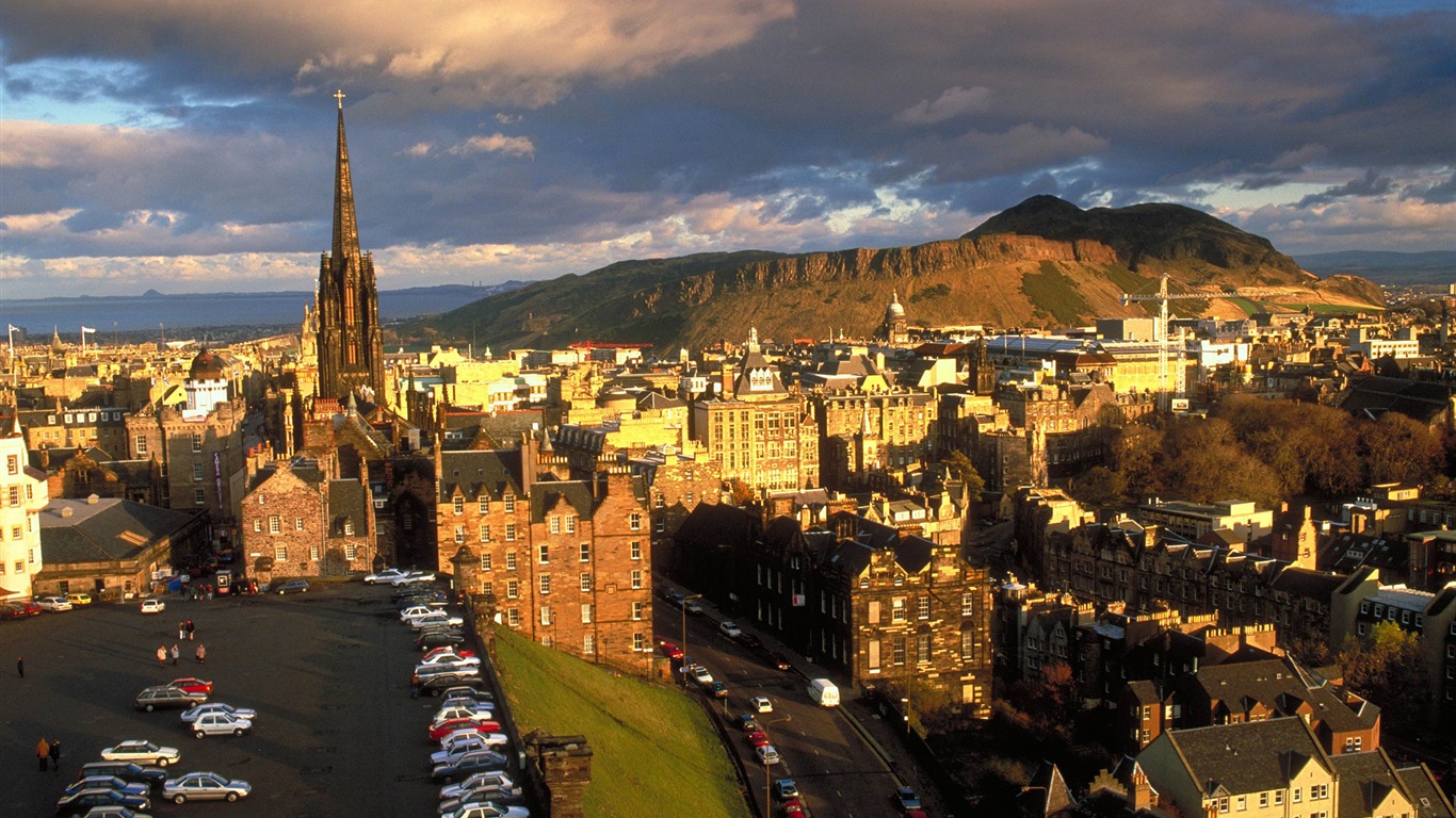 Красивый город Эдинбург, Шотландия Обои #13 - 1366x768