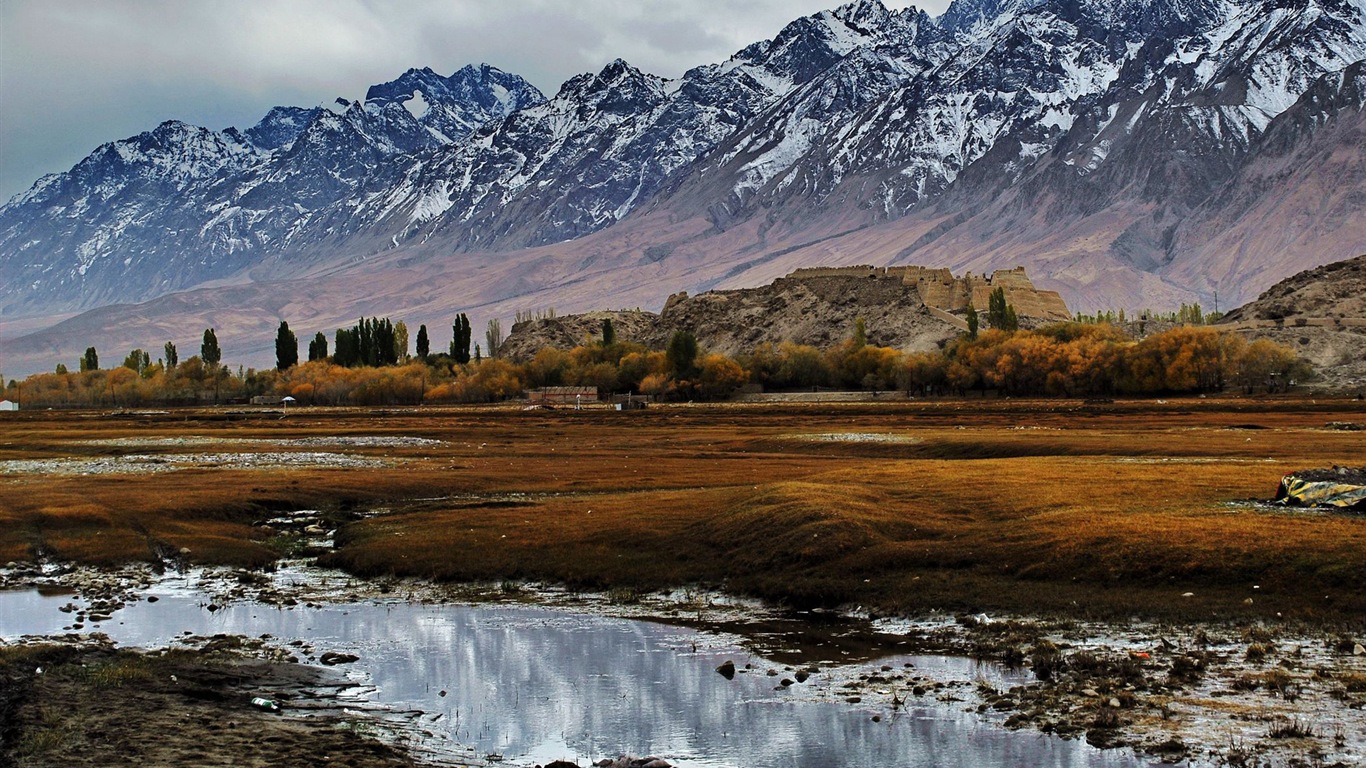 Pamir beaux fonds d'écran paysage HD #4 - 1366x768