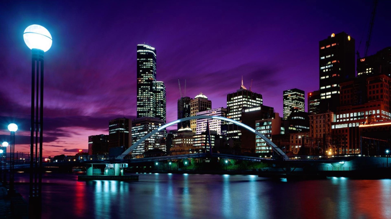 澳大利亚 墨尔本 城市风景 高清壁纸3 - 1366x768
