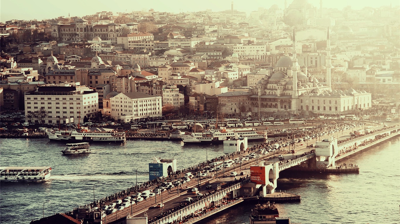 Istanbul, Turquie fonds d'écran HD #12 - 1366x768