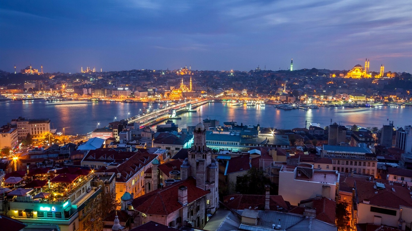 Istanbul, Turquie fonds d'écran HD #16 - 1366x768