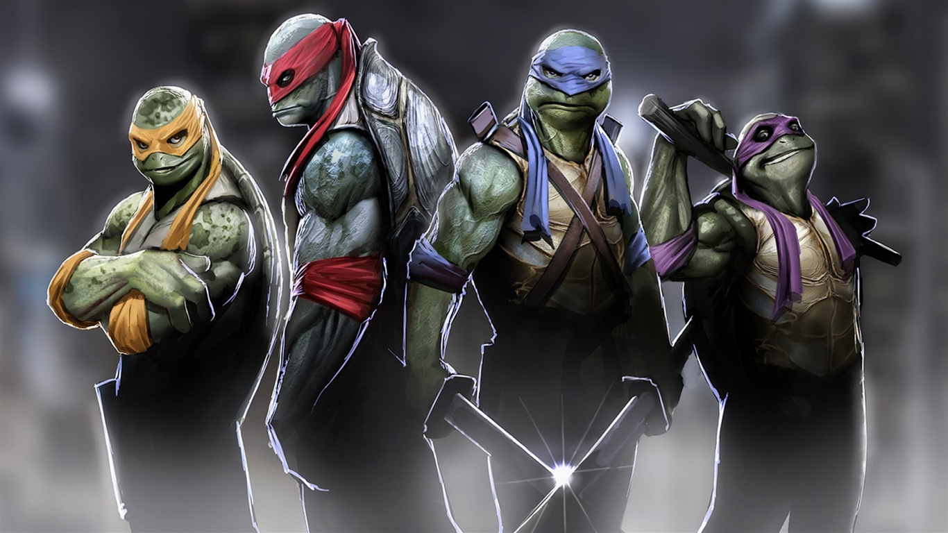 2014 Teenage Mutant Ninja Turtles HD movie wallpapers #12 - 1366x768