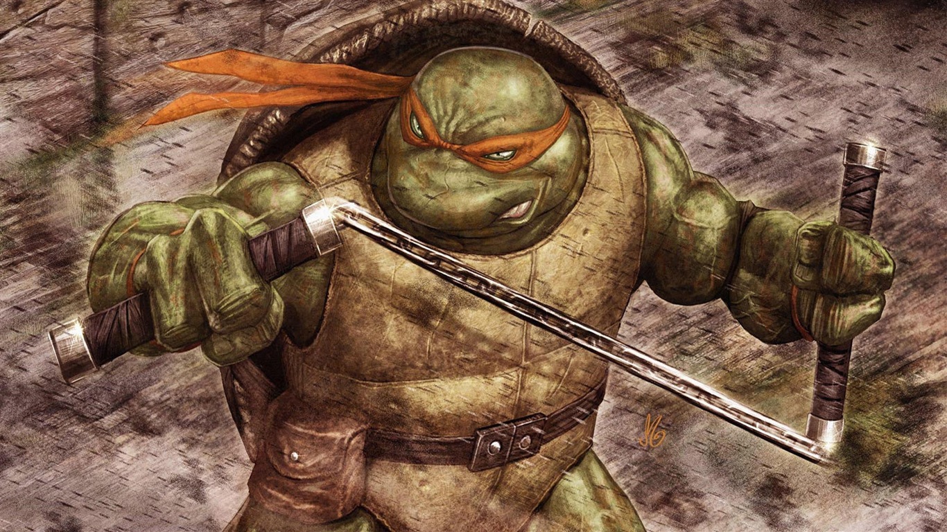 2014 Teenage Mutant Ninja Turtles 忍者神龜高清影視壁紙 #18 - 1366x768