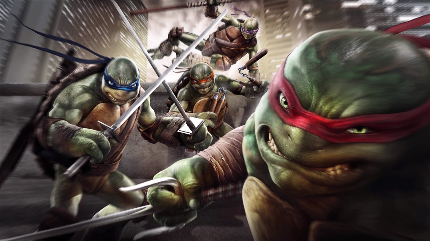2014 Teenage Mutant Ninja Turtles 忍者神龜高清影視壁紙 #19 - 1366x768