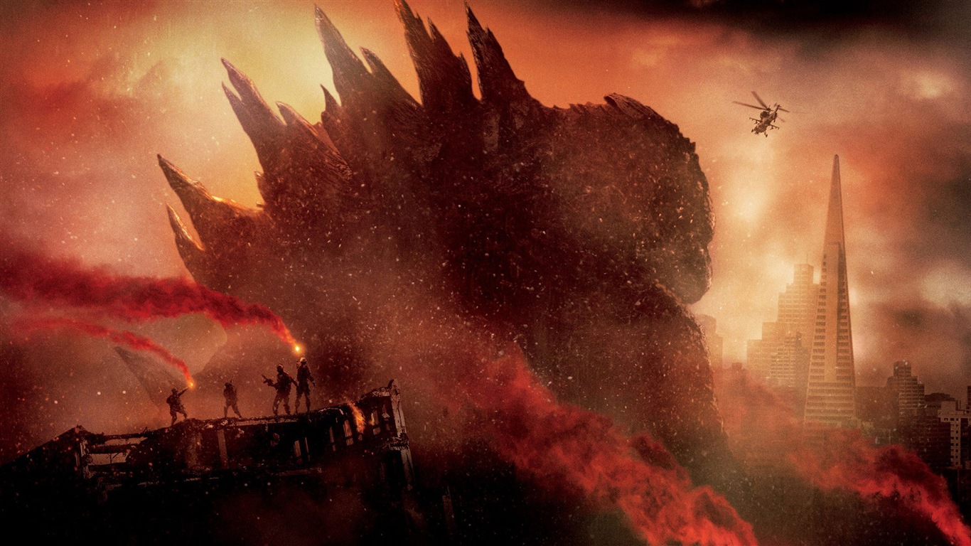 Godzilla 2014 film de fonds d'écran HD #12 - 1366x768