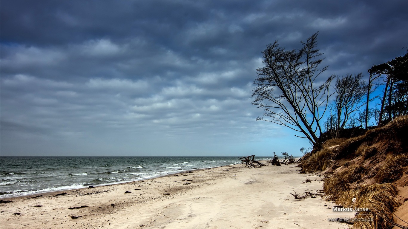 독일의 아름다운 해안 풍경, 윈도우 8의 HD 배경 화면 #17 - 1366x768