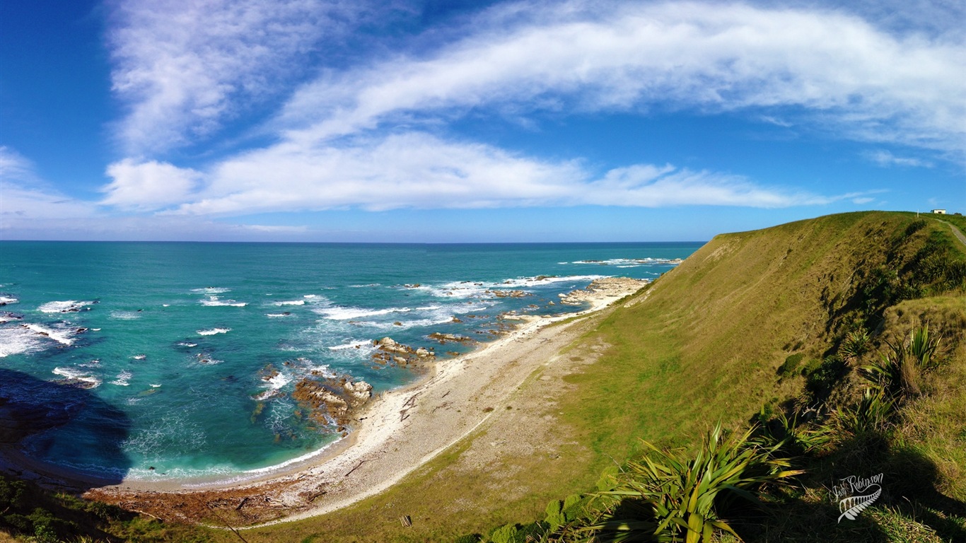 新西兰迷人的风景，Windows 8 主题壁纸1 - 1366x768