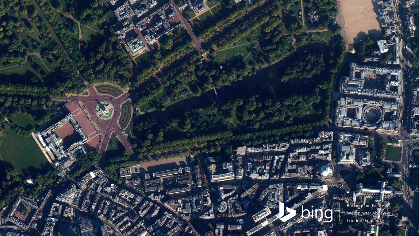Microsoft Bing HD обои: Вид с воздуха на Европе #3 - 1366x768