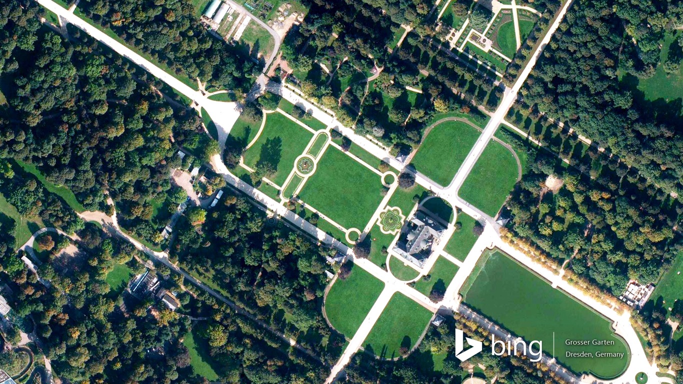 Microsoft Bing HD обои: Вид с воздуха на Европе #7 - 1366x768