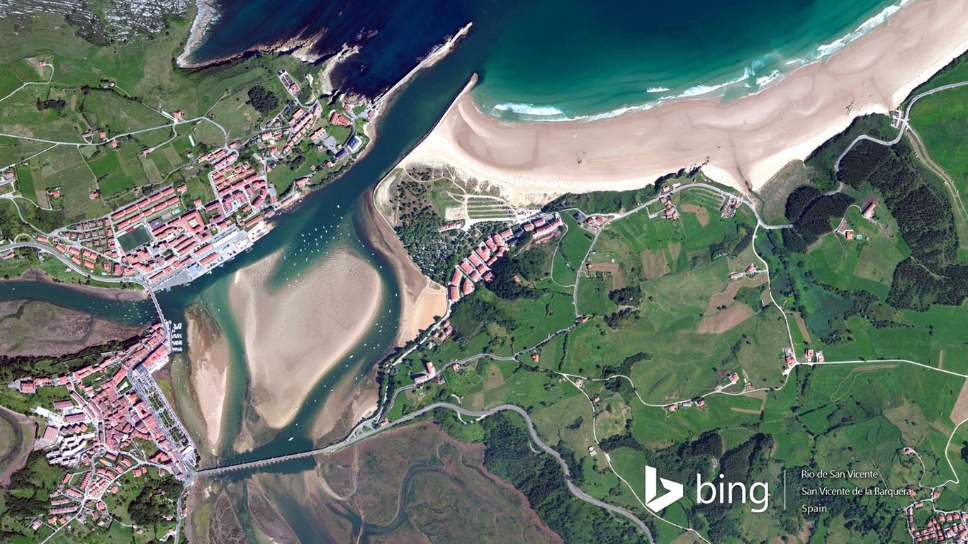 Microsoft Bing HD Wallpapers: Luftaufnahme von Europa #8 - 1366x768