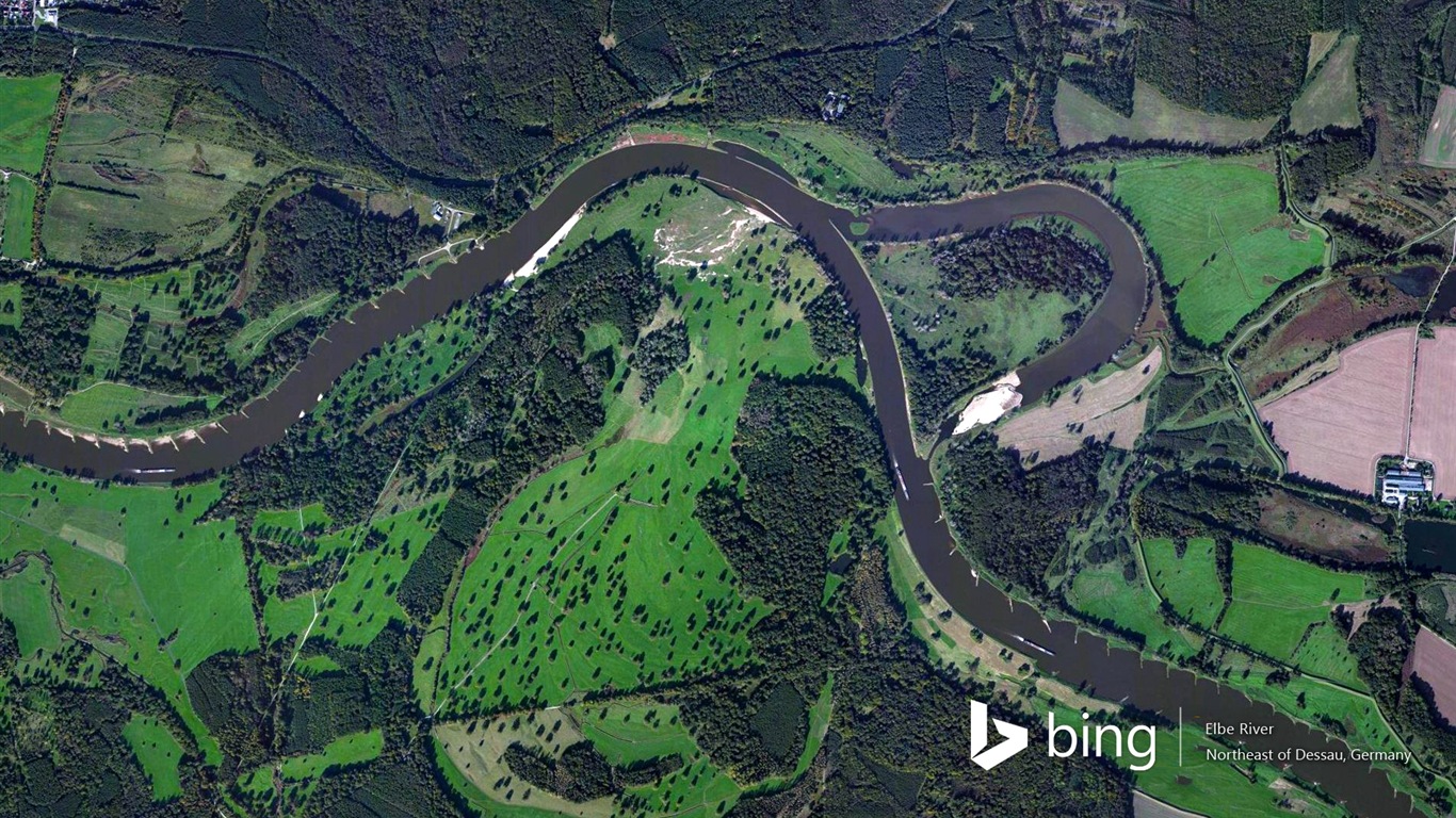 Microsoft Bing HD обои: Вид с воздуха на Европе #9 - 1366x768