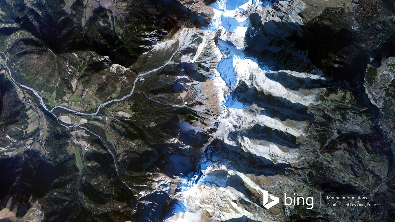 Microsoft Bing HD Wallpapers: Luftaufnahme von Europa #10 - 1366x768