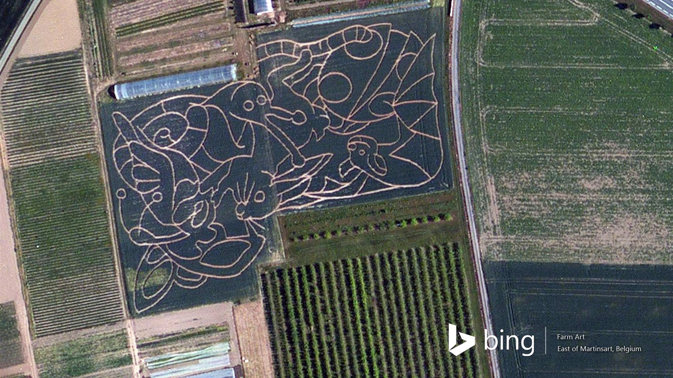 Microsoft Bing HD обои: Вид с воздуха на Европе #12 - 1366x768