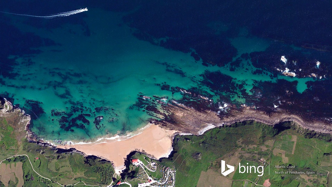 Microsoft Bing fondos de pantalla HD: Vista aérea de Europa #13 - 1366x768