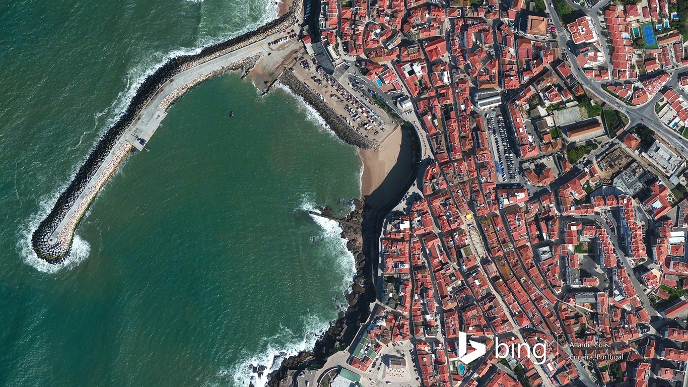Microsoft Bing HD обои: Вид с воздуха на Европе #17 - 1366x768