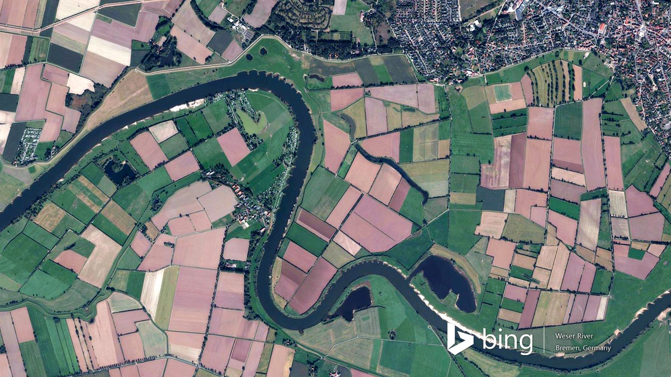 Microsoft Bing HD обои: Вид с воздуха на Европе #18 - 1366x768