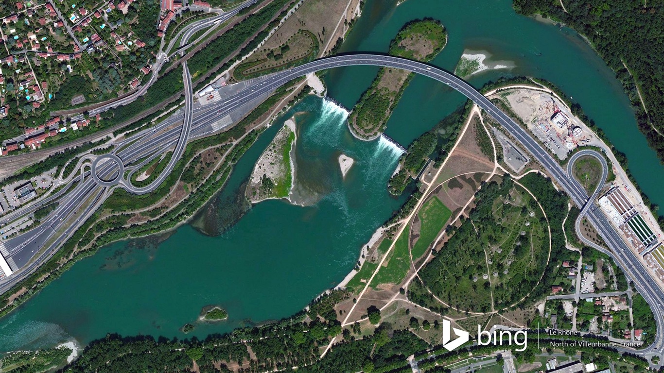 Microsoft Bing HD обои: Вид с воздуха на Европе #19 - 1366x768