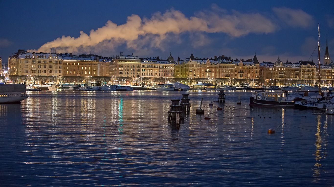 瑞典首都 斯德哥尔摩 城市风景壁纸3 - 1366x768