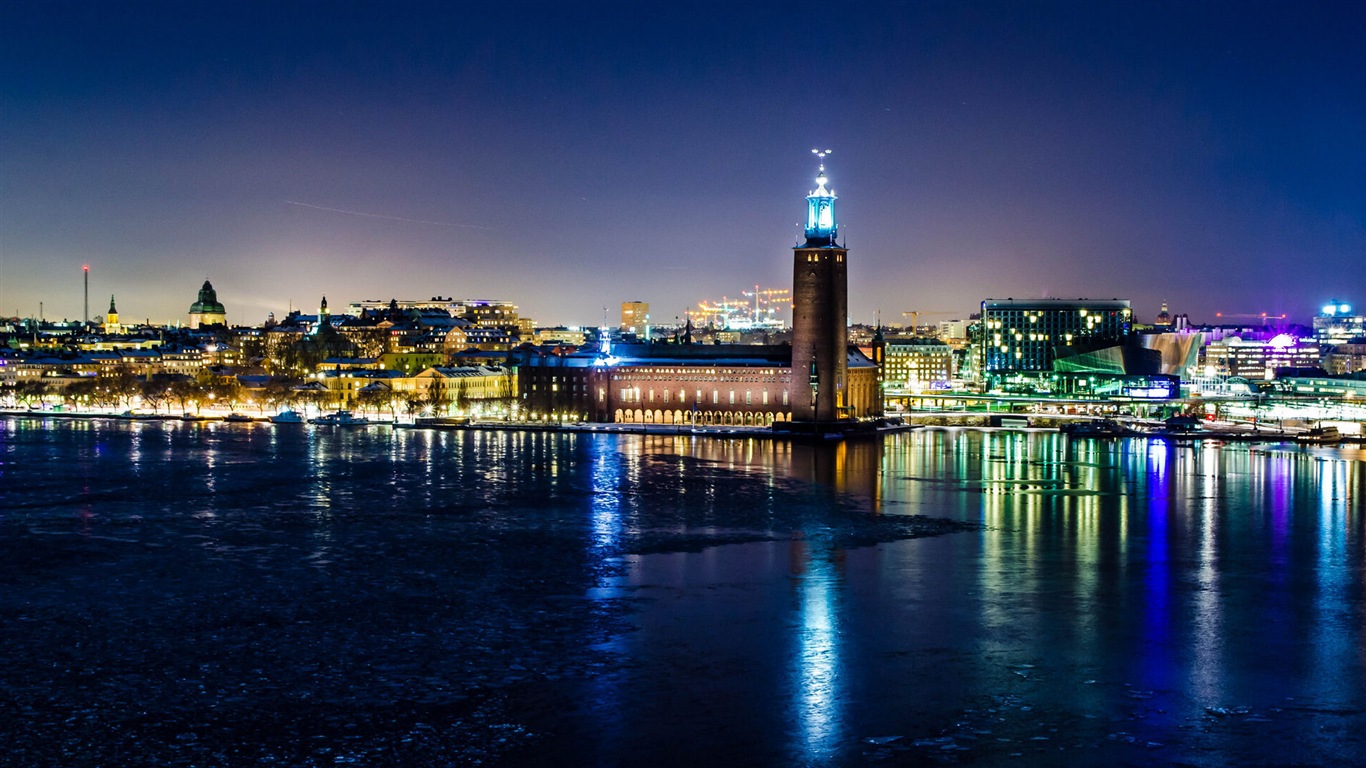 Stockholm, Švédsko, město krajina tapety #20 - 1366x768