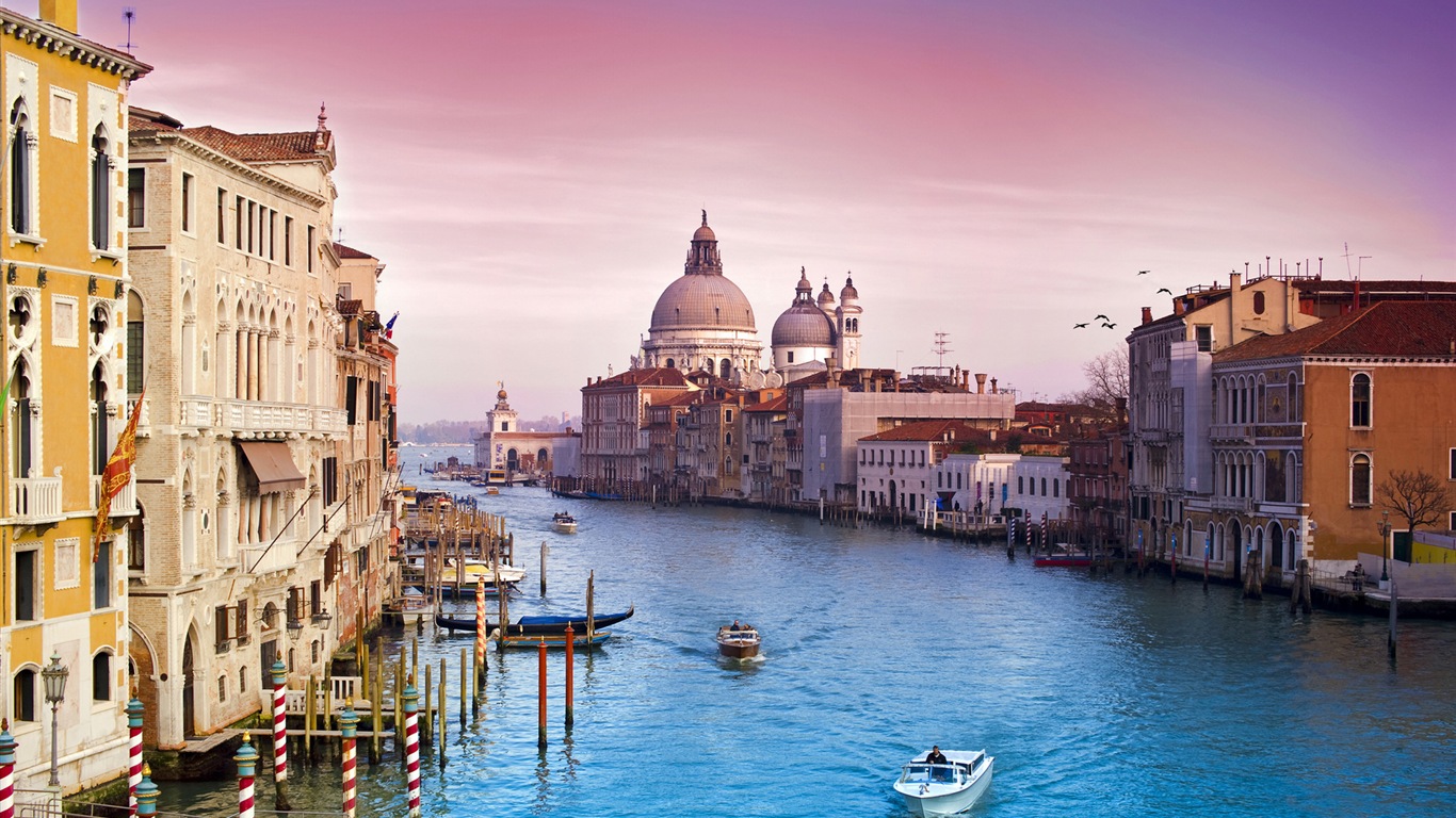 美丽的水城，威尼斯 高清壁纸1 - 1366x768
