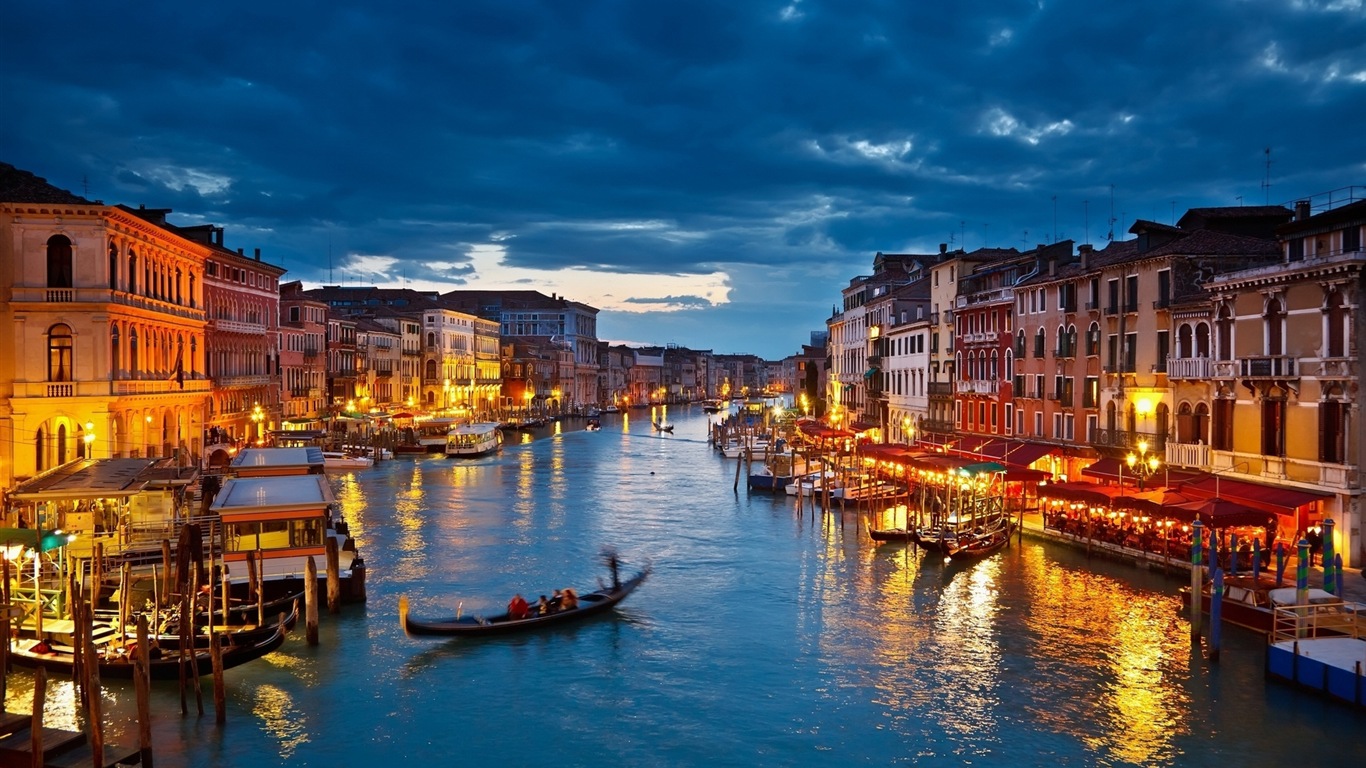 Krásné Watertown, Venice HD tapety na plochu #6 - 1366x768