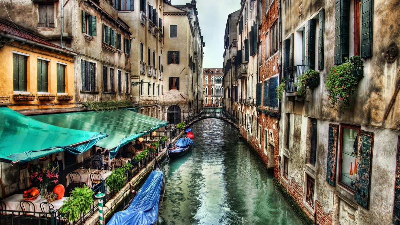 Krásné Watertown, Venice HD tapety na plochu #10 - 1366x768