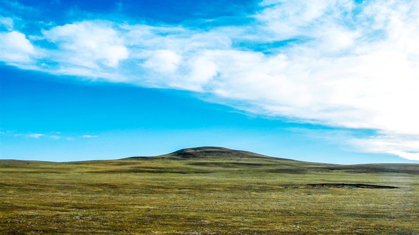 Plateau Qinghai beau fond d'écran de paysage #15 - 1366x768