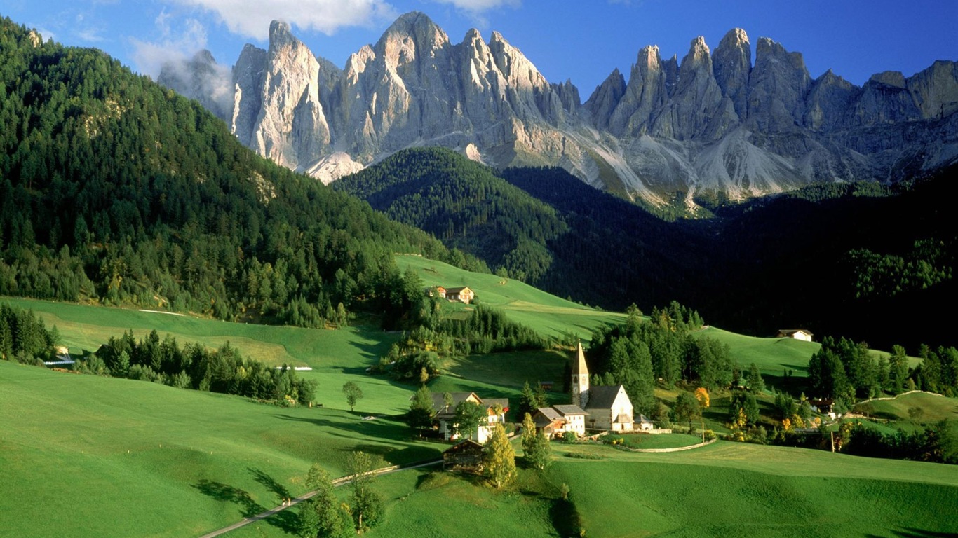 Italská přírodní krásy scenérie HD tapetu #2 - 1366x768