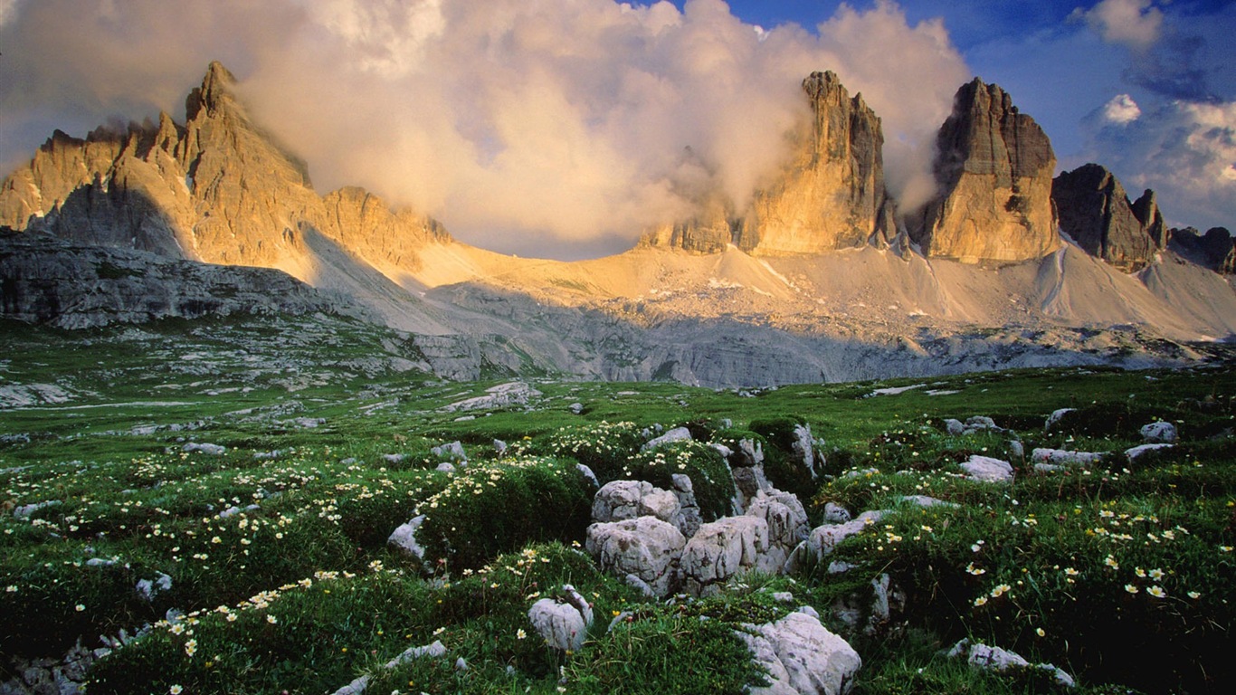 Italská přírodní krásy scenérie HD tapetu #4 - 1366x768