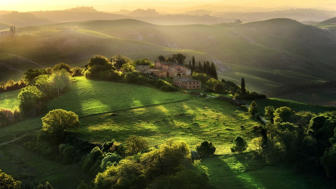 Italská přírodní krásy scenérie HD tapetu #8 - 1366x768