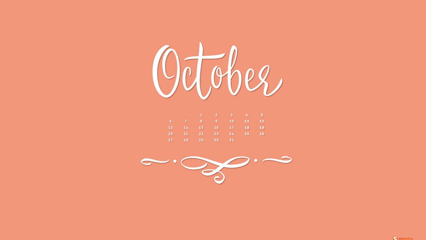 2014년 10월 캘린더 벽지 (2) #11 - 1366x768
