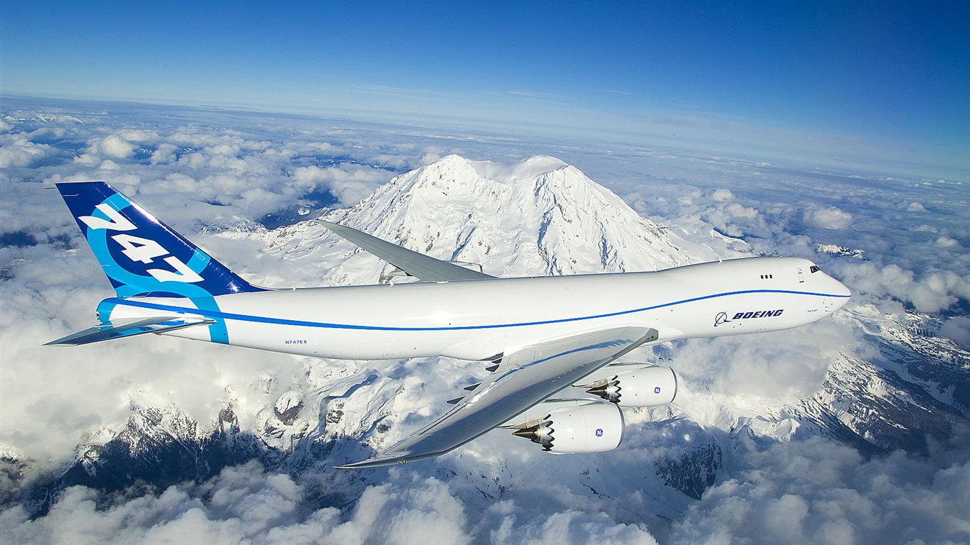 Boeing 747 airliner HD wallpapers #5 - 1366x768
