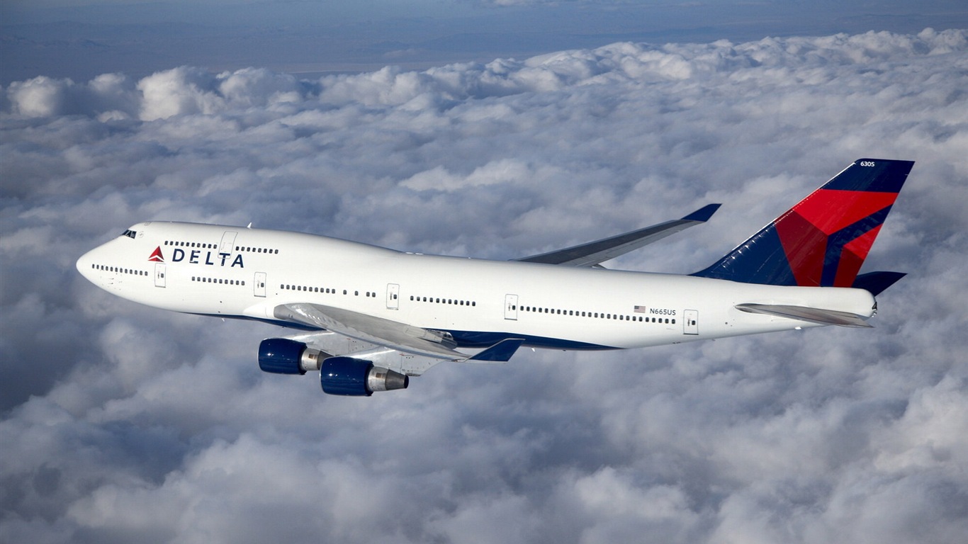 Boeing 747 avions de ligne fonds d'écran HD #8 - 1366x768