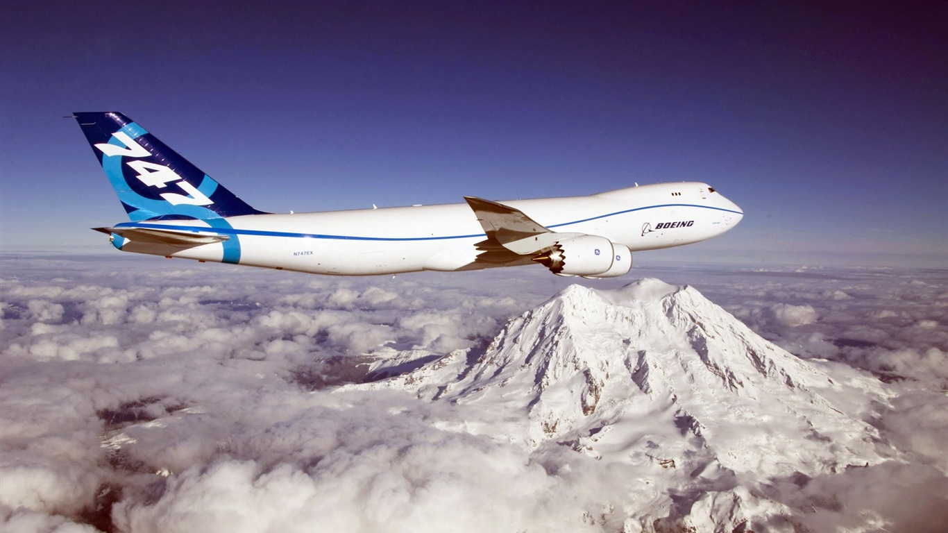 Boeing 747 airliner HD wallpapers #9 - 1366x768