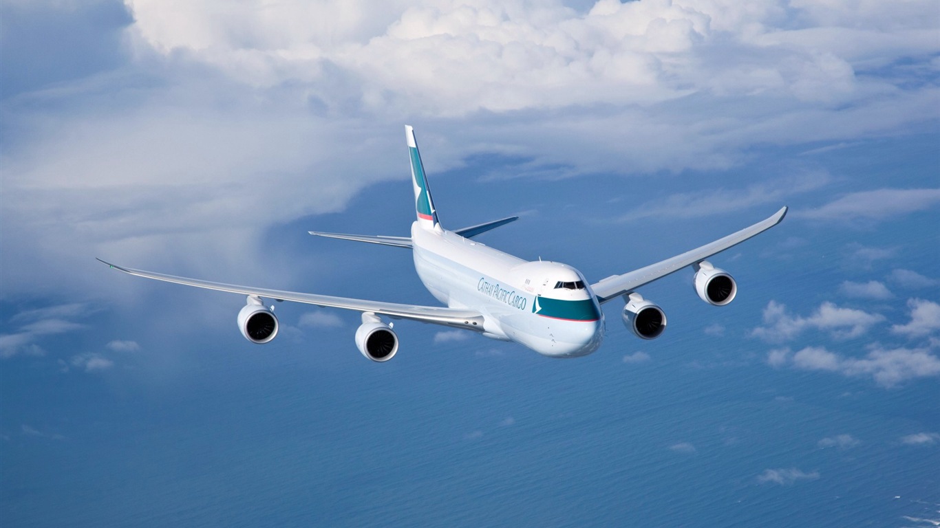 Boeing HD обои 747 авиалайнера #10 - 1366x768
