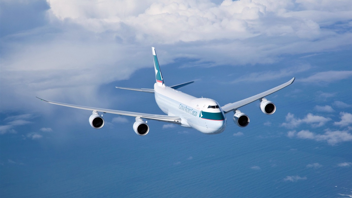 Boeing 747 Passagierflugzeug HD Wallpaper #10 - 1366x768