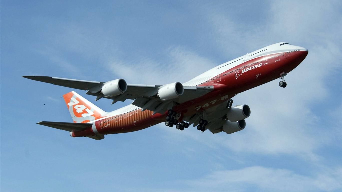 Boeing 747 avions de ligne fonds d'écran HD #12 - 1366x768