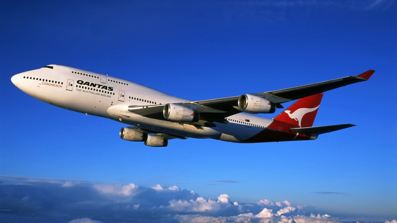 Boeing 747 avions de ligne fonds d'écran HD #15 - 1366x768