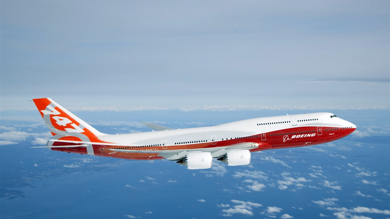 Boeing 747 avions de ligne fonds d'écran HD #16 - 1366x768