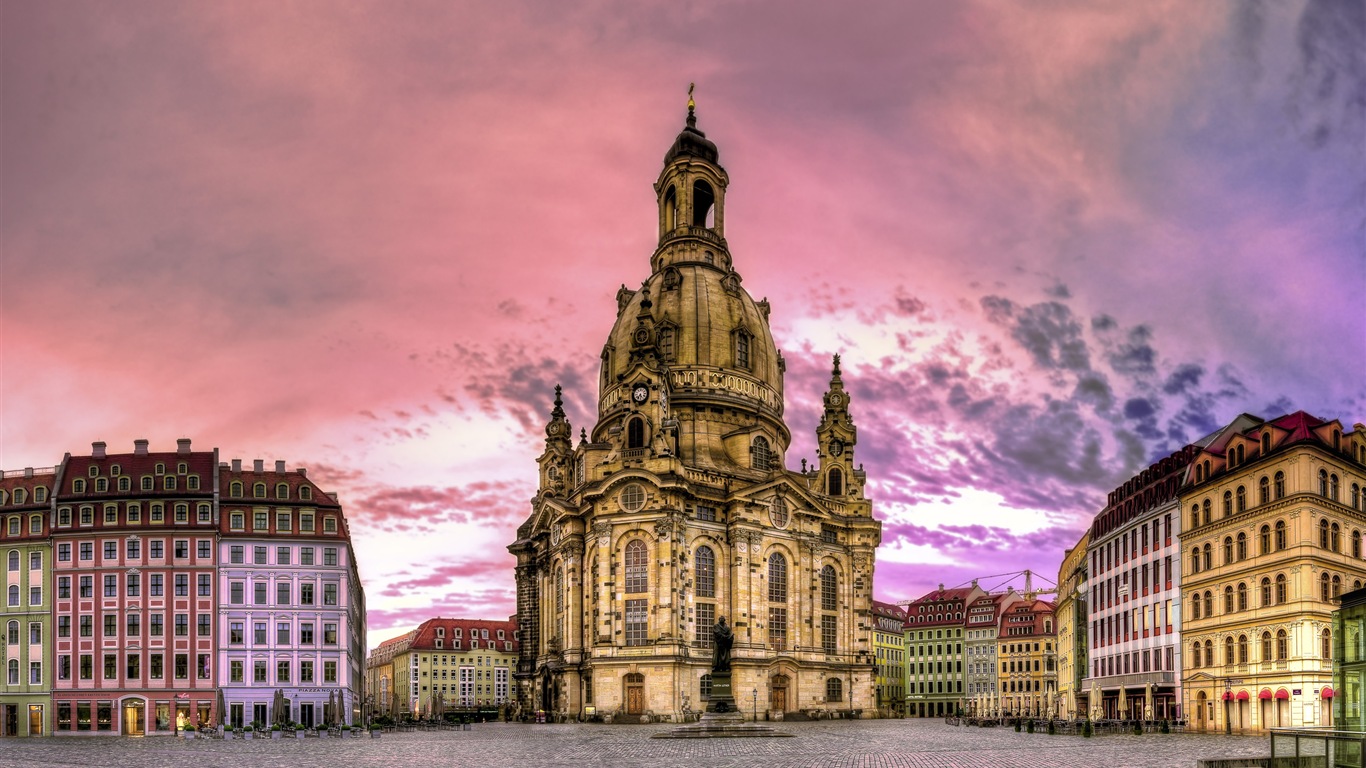 Alemania Dresden fondos de pantalla HD paisaje de la ciudad #1 - 1366x768